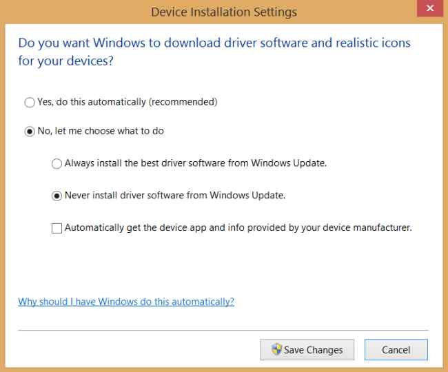 Device Installation Settings